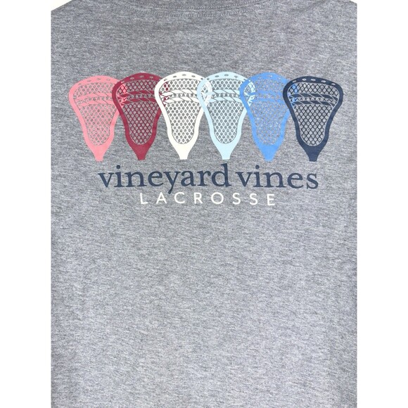 Vineyard Vines Boys Grey Lacrosse Long Sleeve Shirt Tee, Medium - Picture 4 of 8